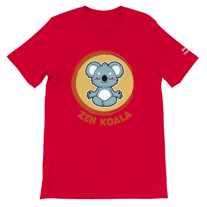 Zen Koala feel-good t-shirt in red — Zen Koala Australia