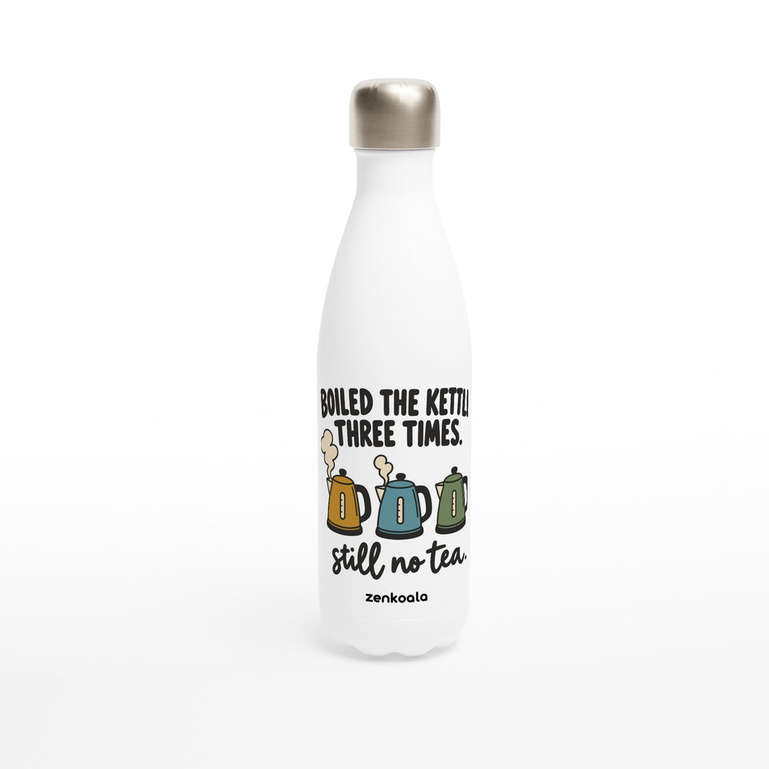 Boiled the Kettle Three Times feel-good water bottle: three retro kettles and still no tea, Zen Koala Australia