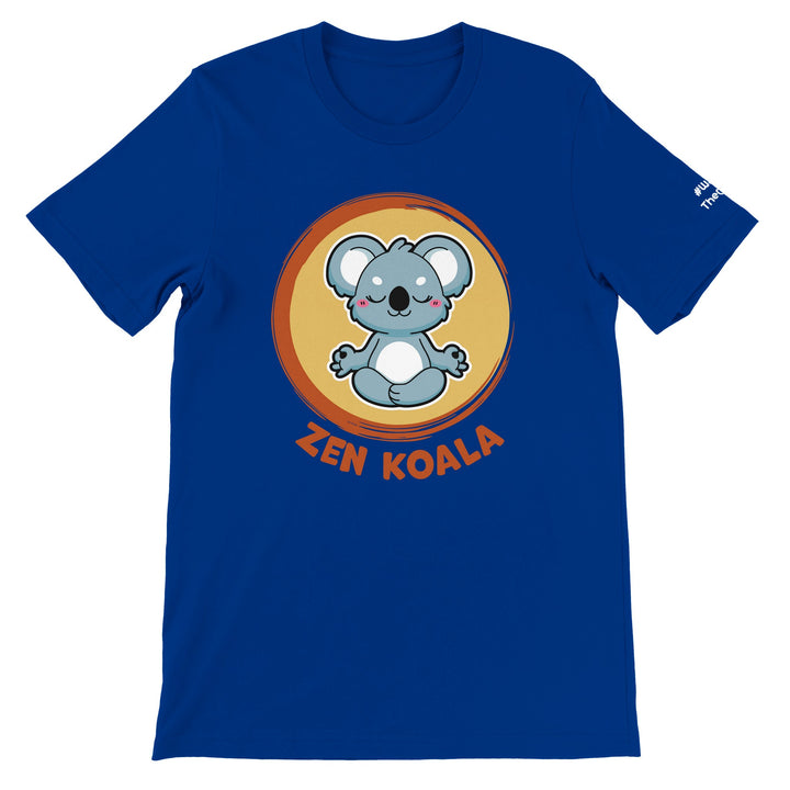 Zen Koala feel-good t-shirt in true royal blue — Zen Koala Australia