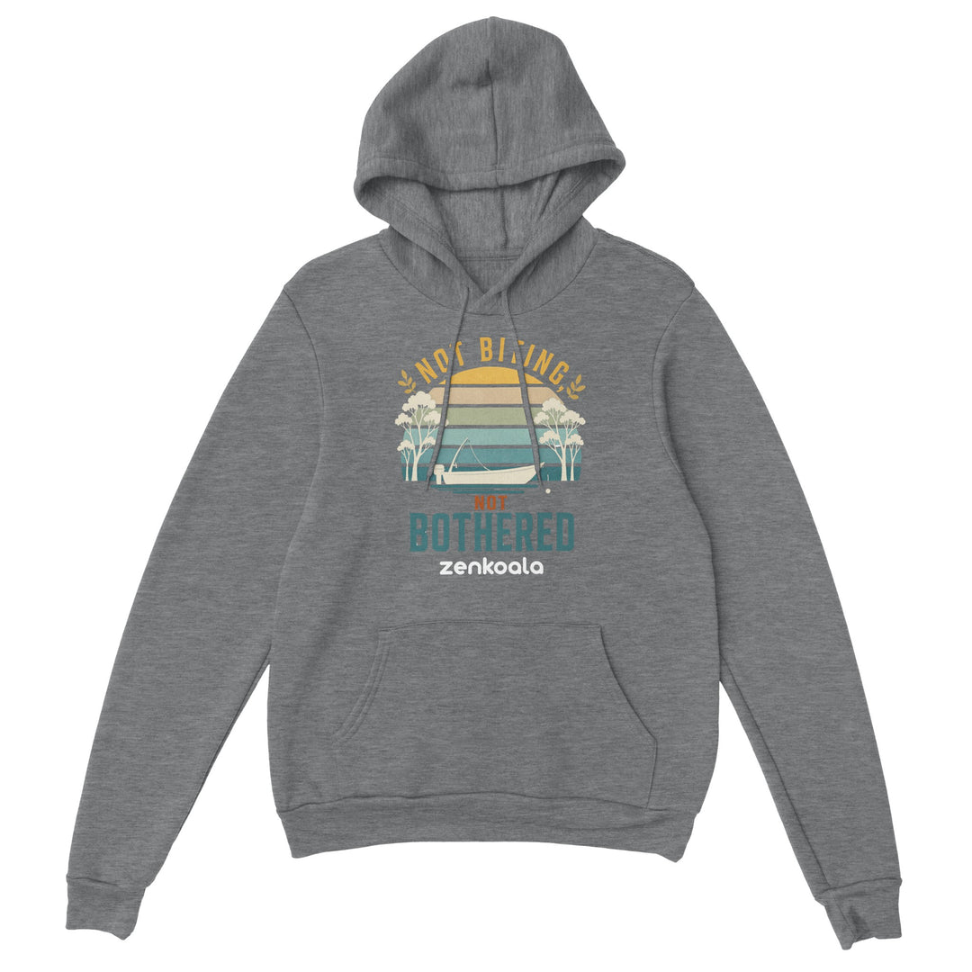 Not Biting Not Bothered feel-good hoodie in Sport Grey — Zen Koala Australia