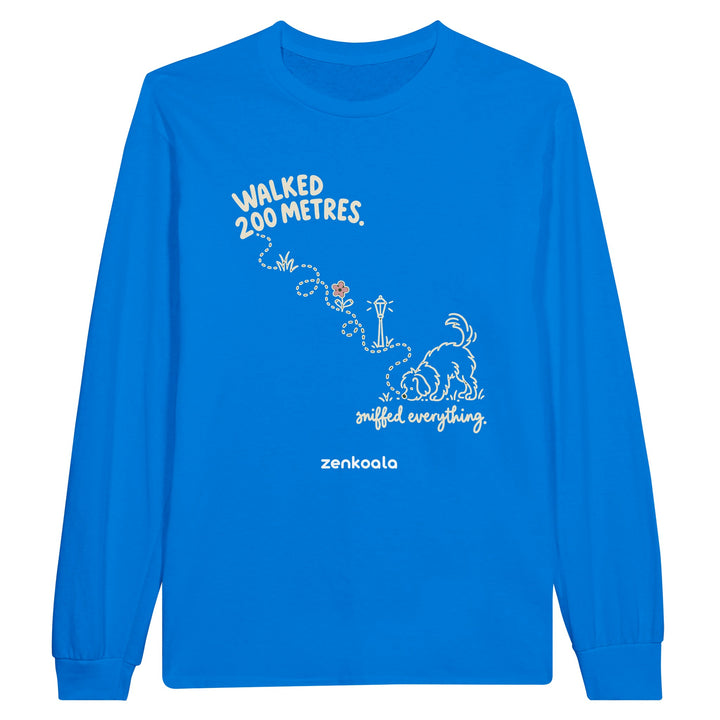 Sniffed Everything feel-good long sleeve tee in royal, Zen Koala Australia