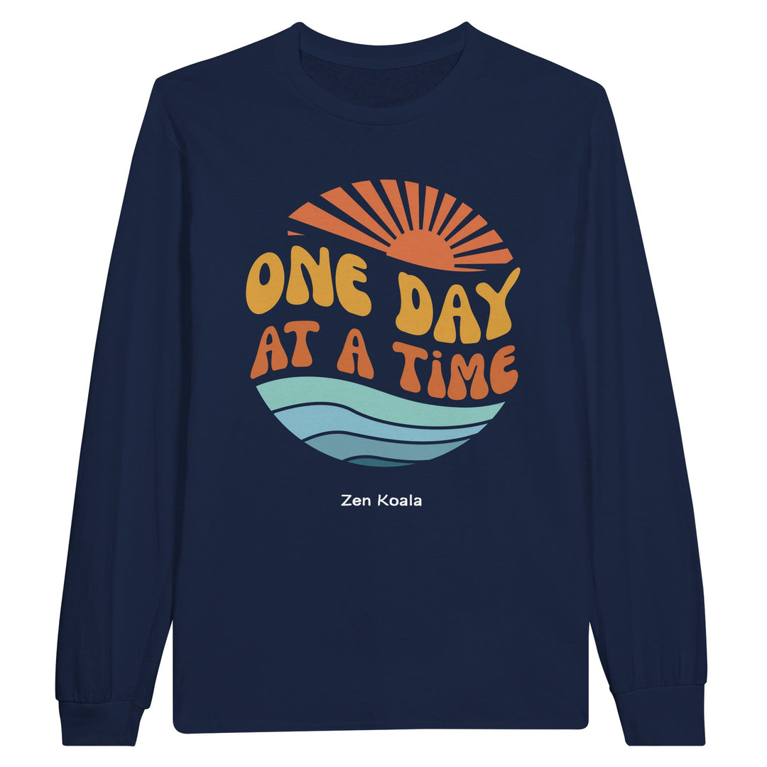 One Day at a Time feel-good long sleeve tee — Zen Koala Australia