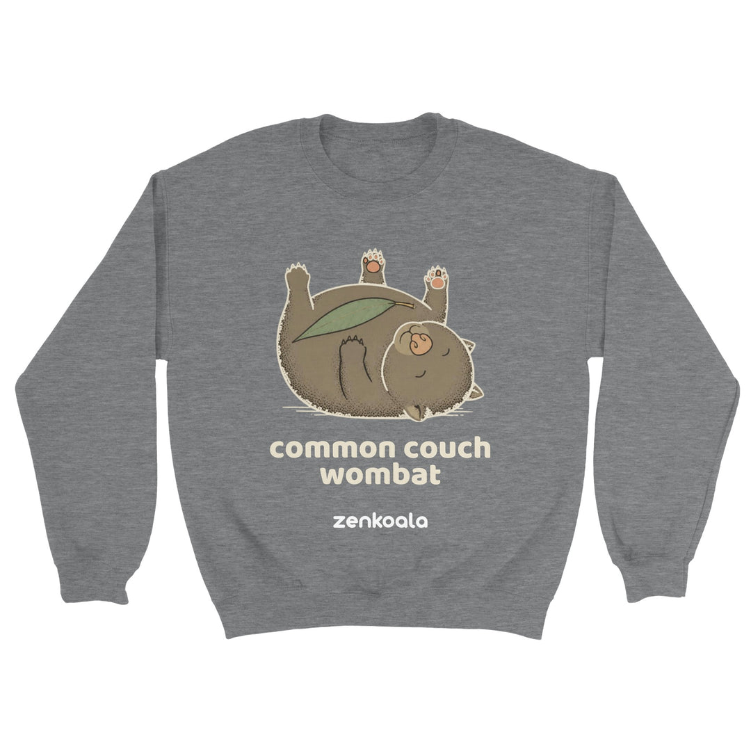 Common Couch Wombat feel-good sweatshirt in sport grey — Zen Koala Australia