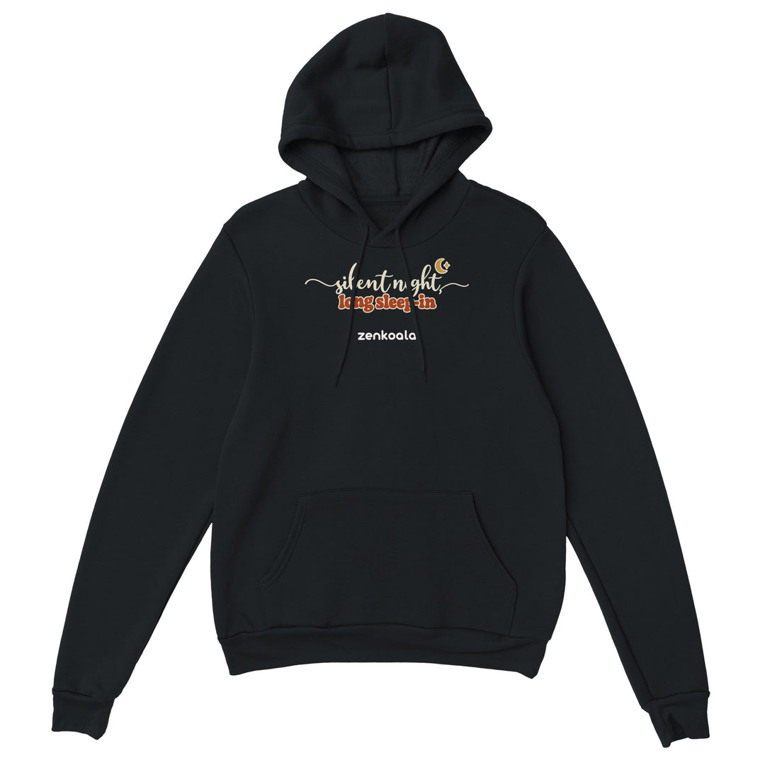 Silent Night Long Sleep-In feel-good hoodie in black, Zen Koala Australia