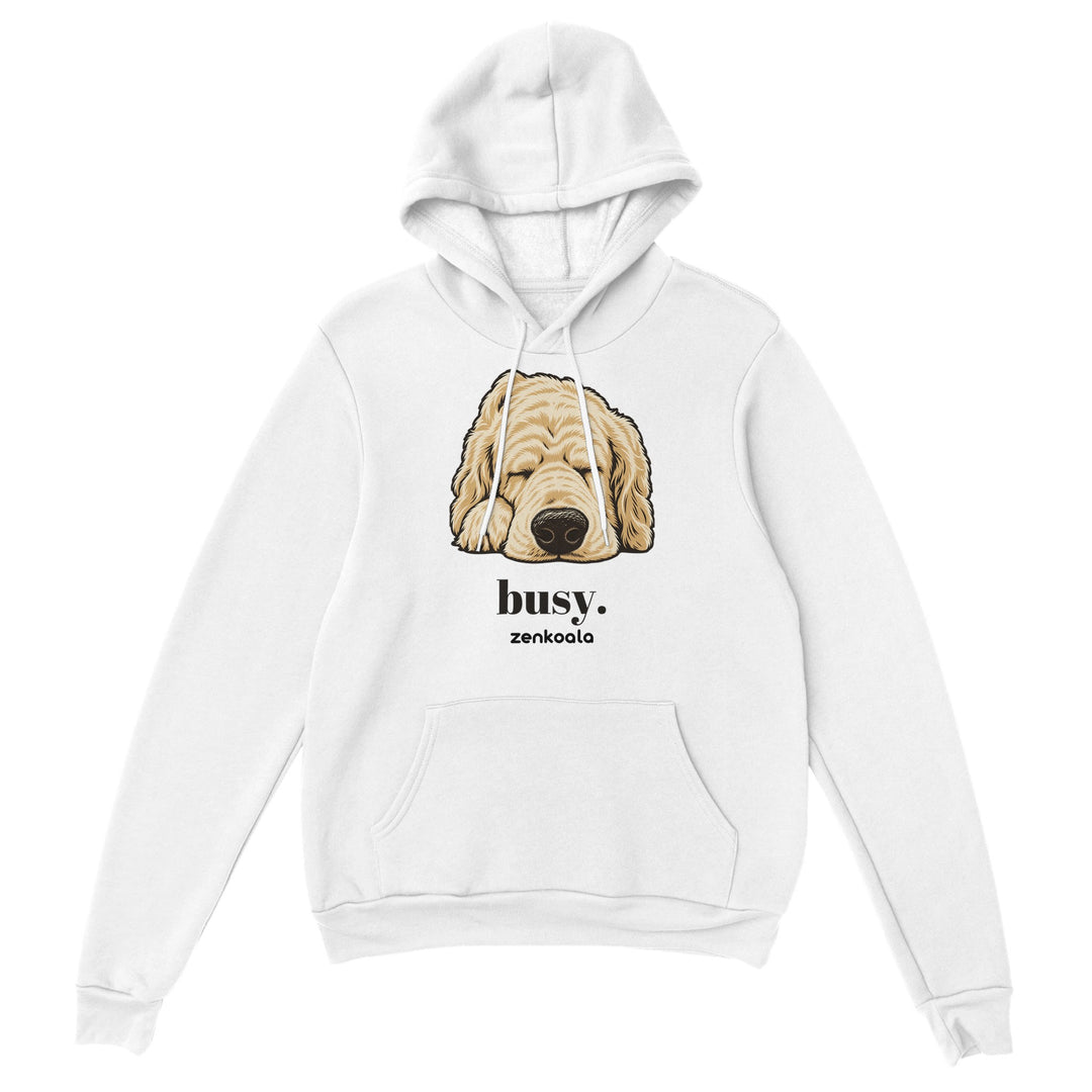 Busy feel-good hoodie in white, Zen Koala Australia