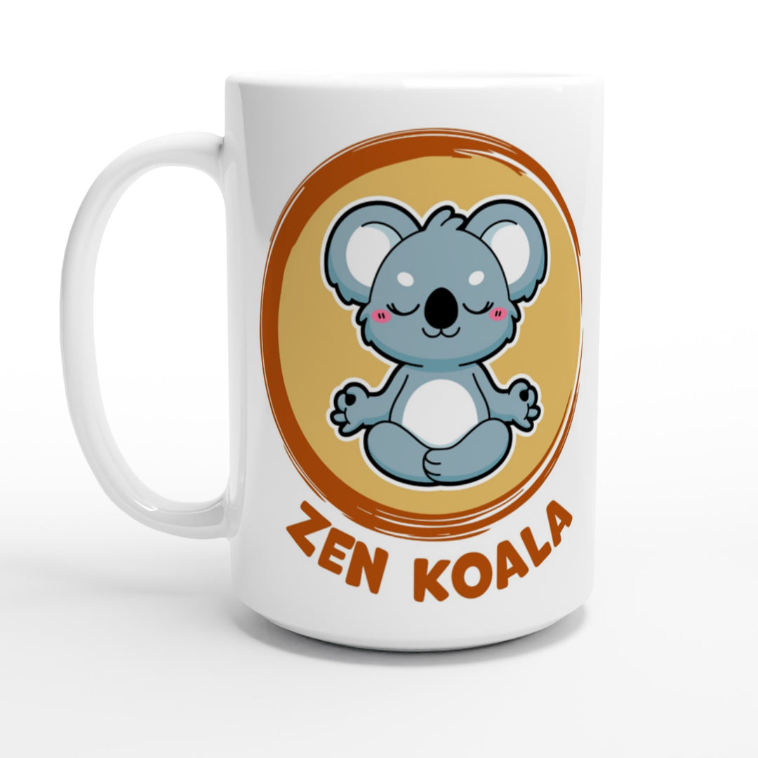 Zen Koala Official Logo - White 15oz Ceramic mug