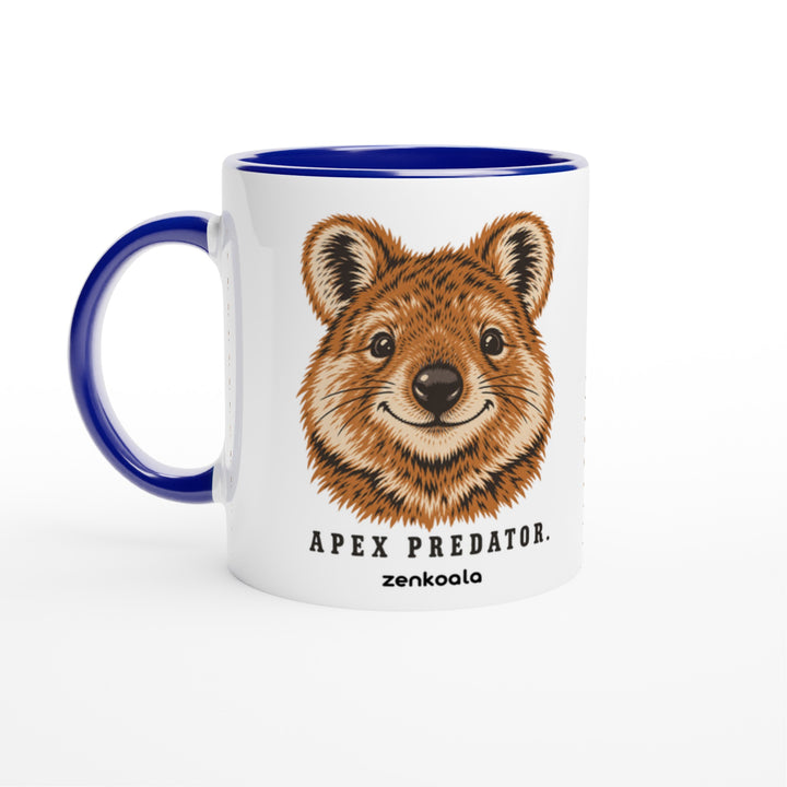 Apex Predator feel-good mug: a smiling quokka, Zen Koala Australia