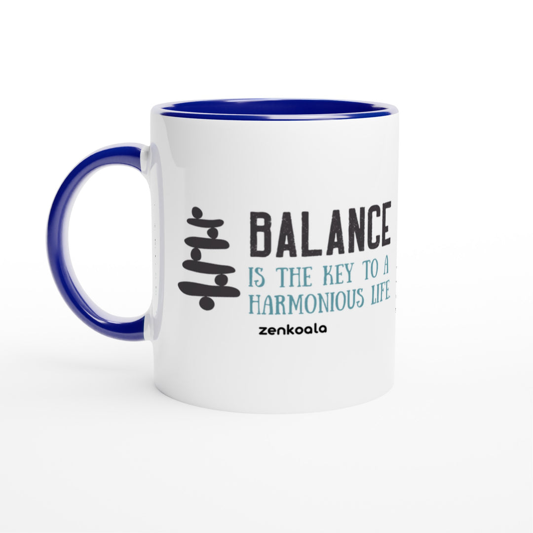 Balance feel-good mug: a stack of balancing stones, Zen Koala Australia