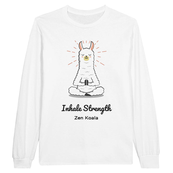 Breathe feel-good long sleeve tee — one slow breath, then the next, Zen Koala Australia