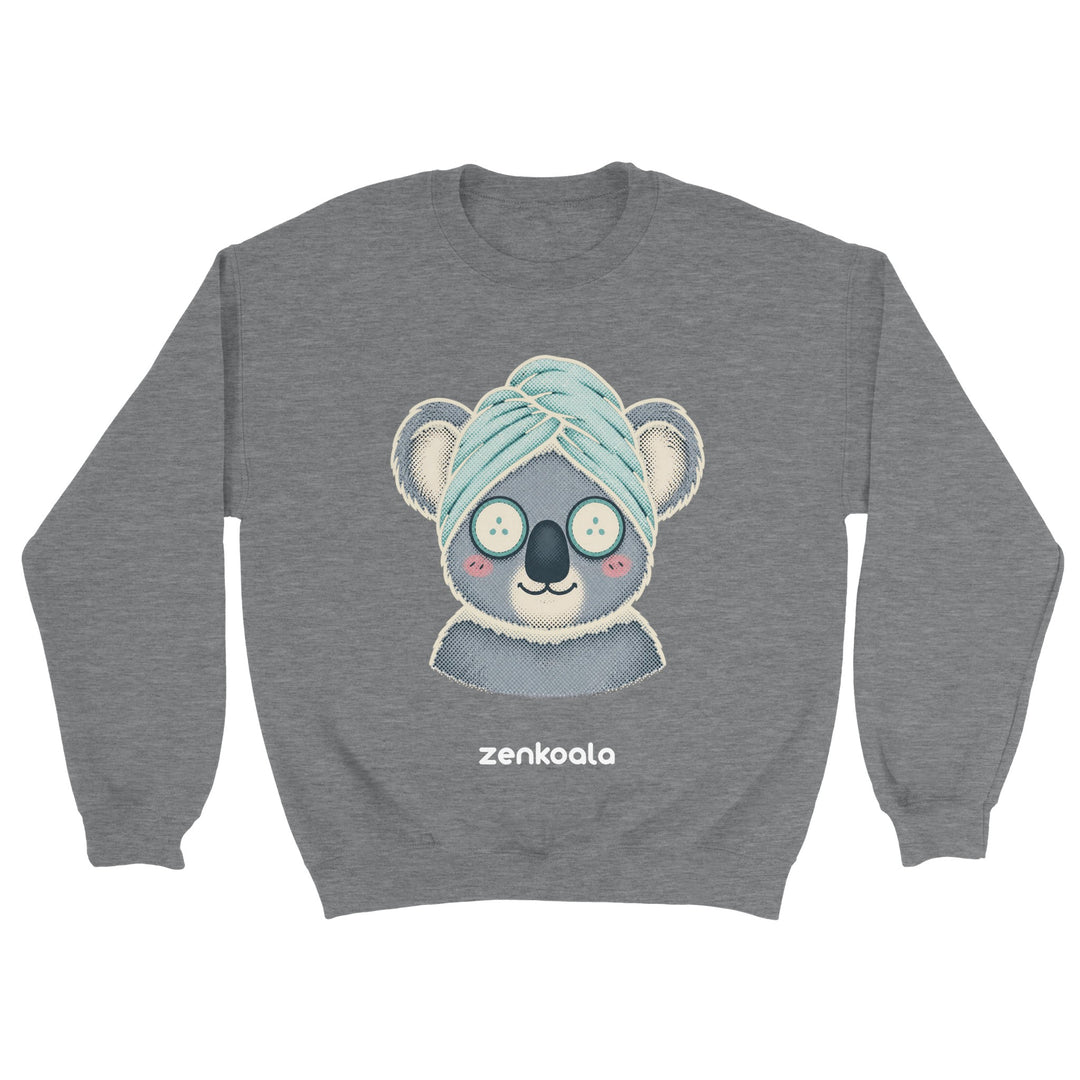 Koala Spa Day feel-good sweatshirt in sport grey — Zen Koala Australia
