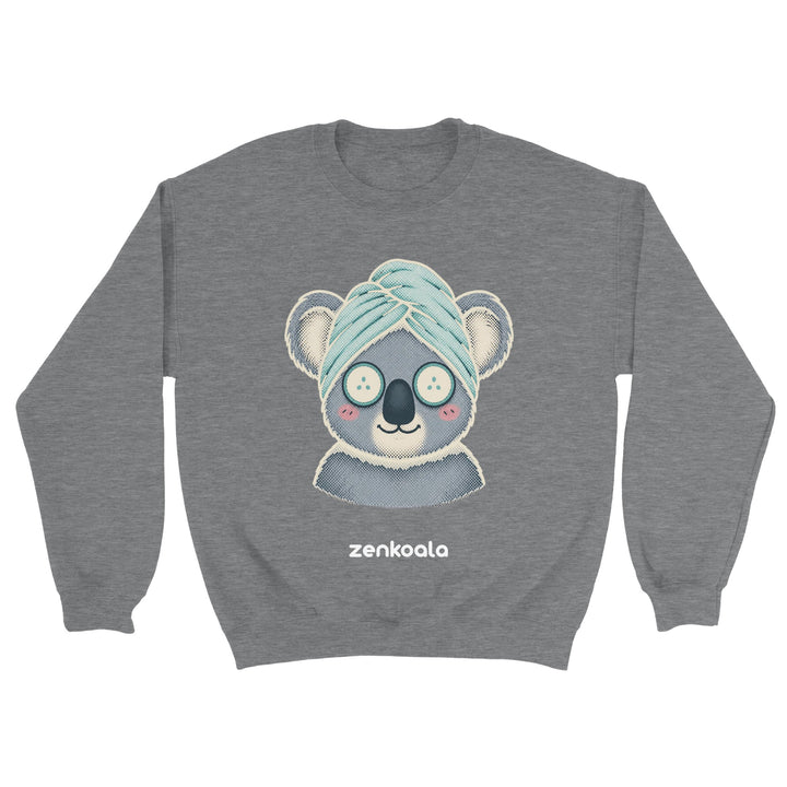 Koala Spa Day feel-good sweatshirt in sport grey — Zen Koala Australia