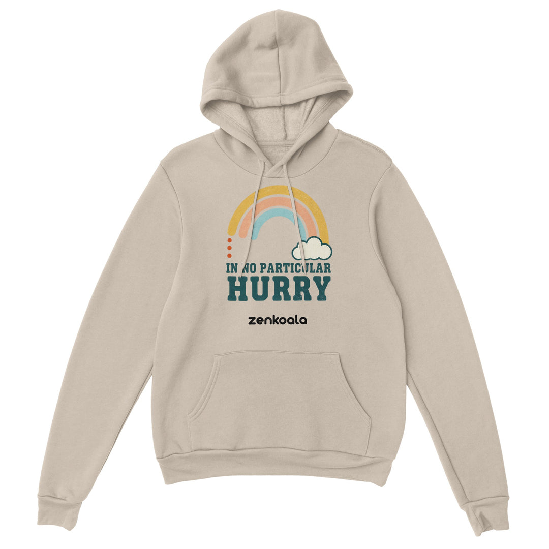 In No Particular Hurry feel-good hoodie in Sand — Zen Koala Australia