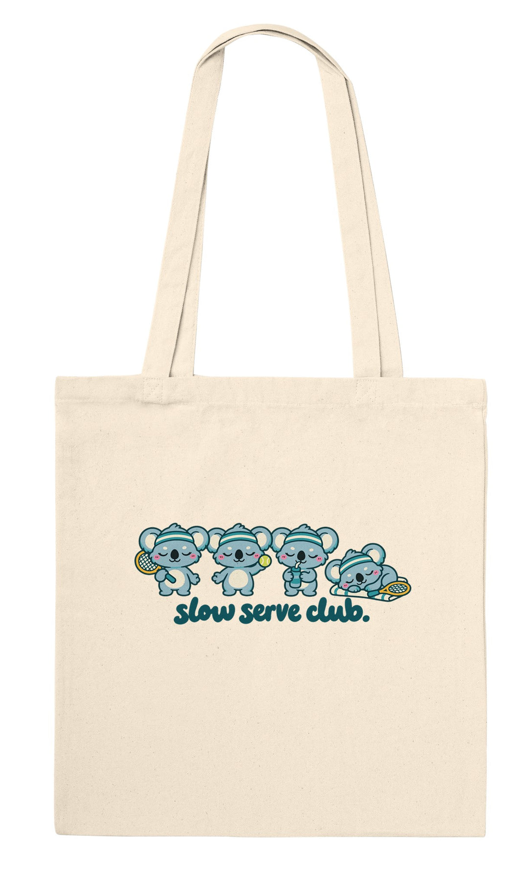 Slow Serve Club feel-good tote bag in natural, Zen Koala Australia