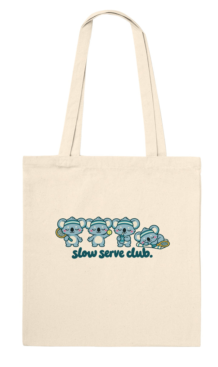 Slow Serve Club feel-good tote bag in natural, Zen Koala Australia