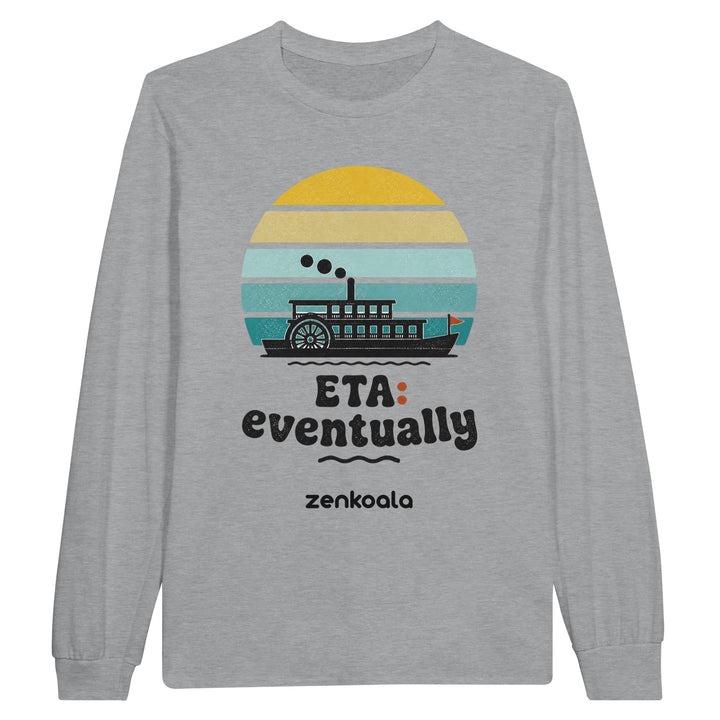 ETA Eventually long sleeve tee in sports grey — Zen Koala Australia