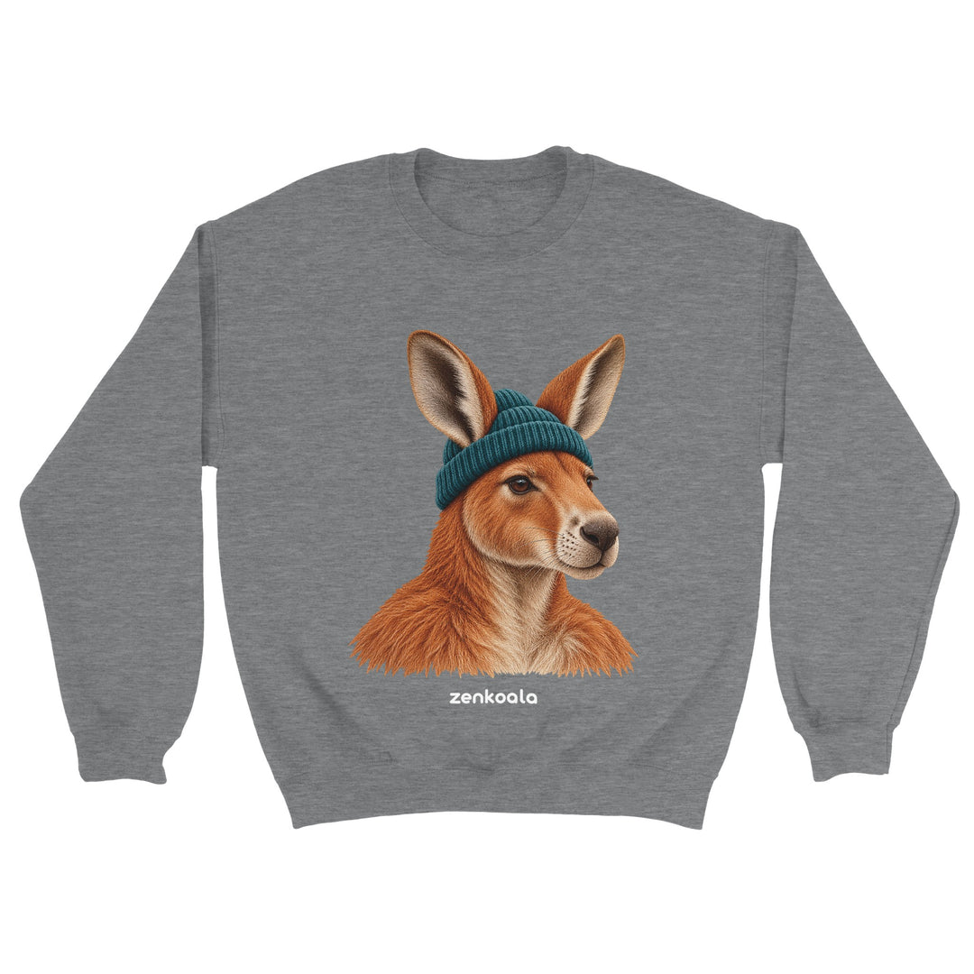 Kangaroo Beanie feel-good sweatshirt in sport grey, Zen Koala Australia