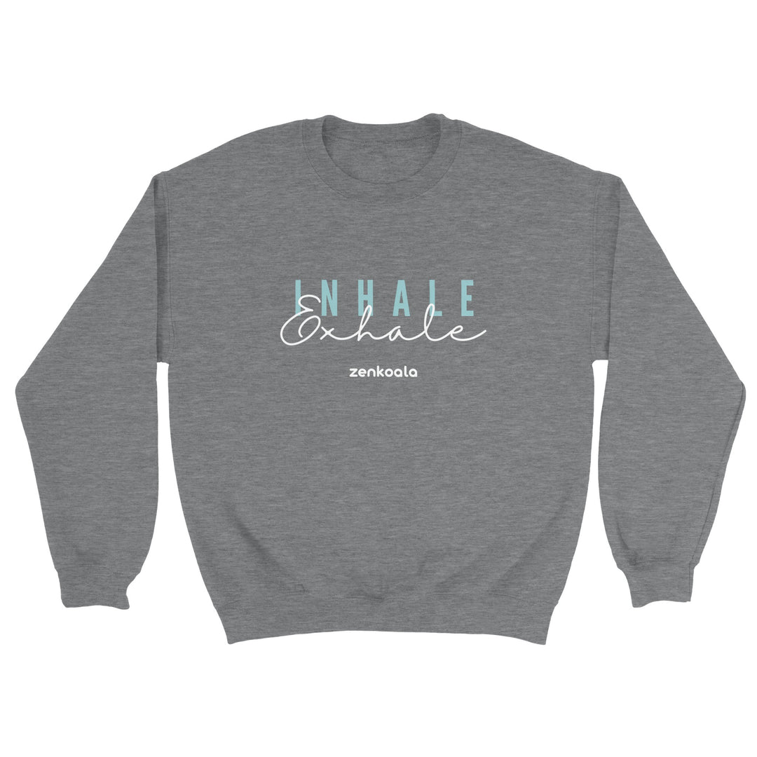 Exhale feel-good sweatshirt in sport grey, Zen Koala Australia