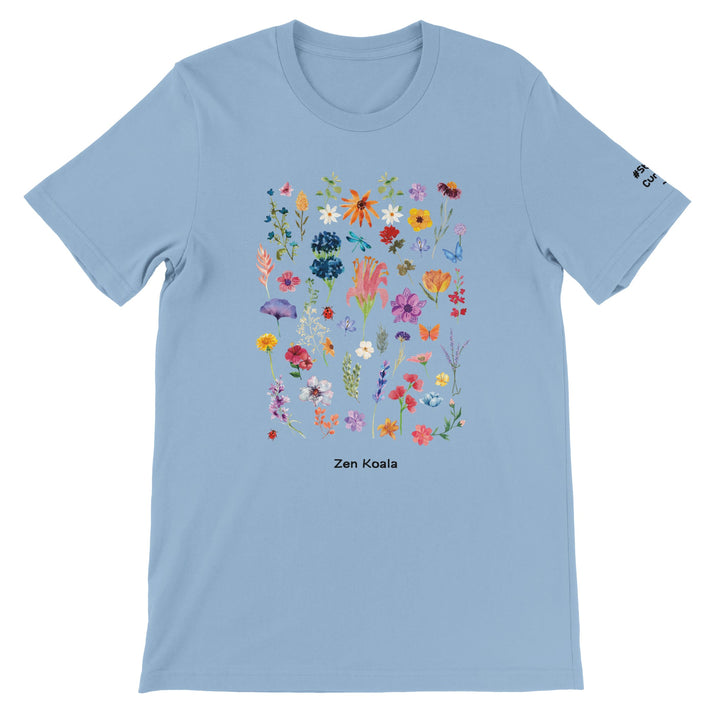 Stay Wild feel-good t-shirt in light blue — Zen Koala Australia
