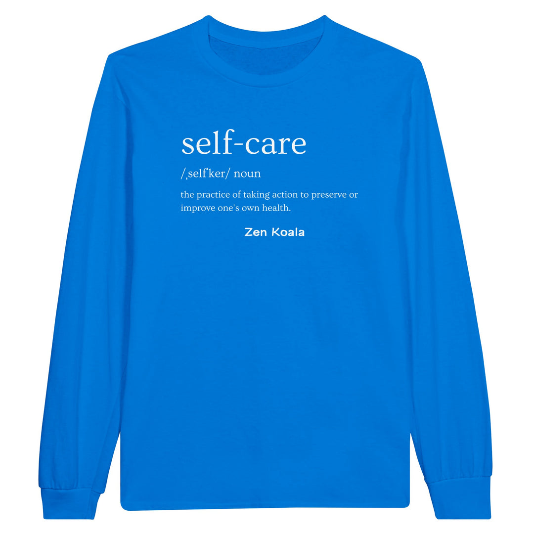 Self Care feel-good long sleeve tee — Zen Koala Australia