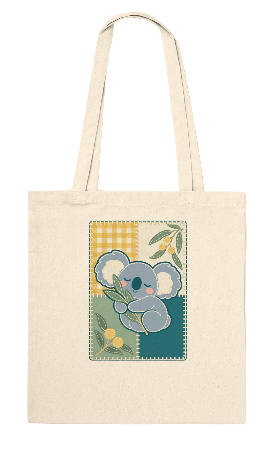 Koala Quilt feel-good tote bag in natural, Zen Koala Australia