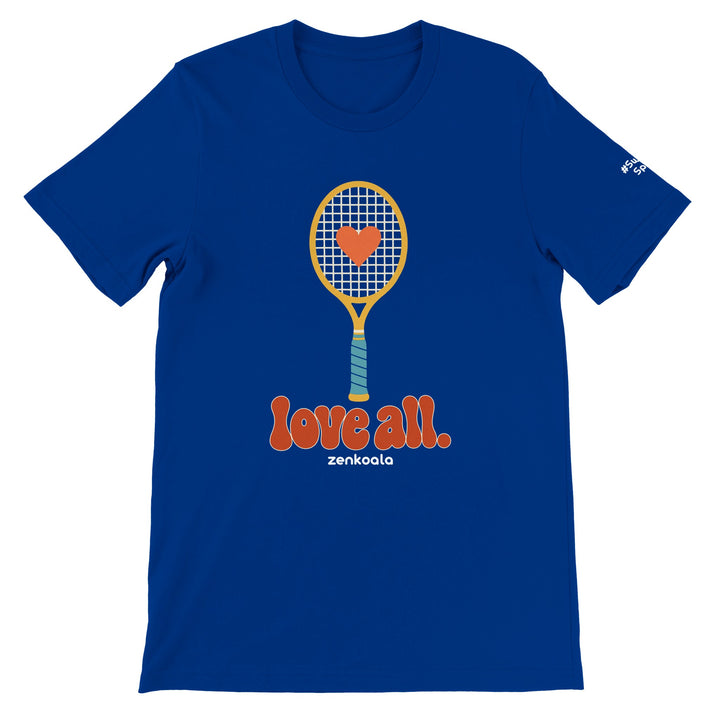 Love All feel-good tee in true royal, Zen Koala Australia