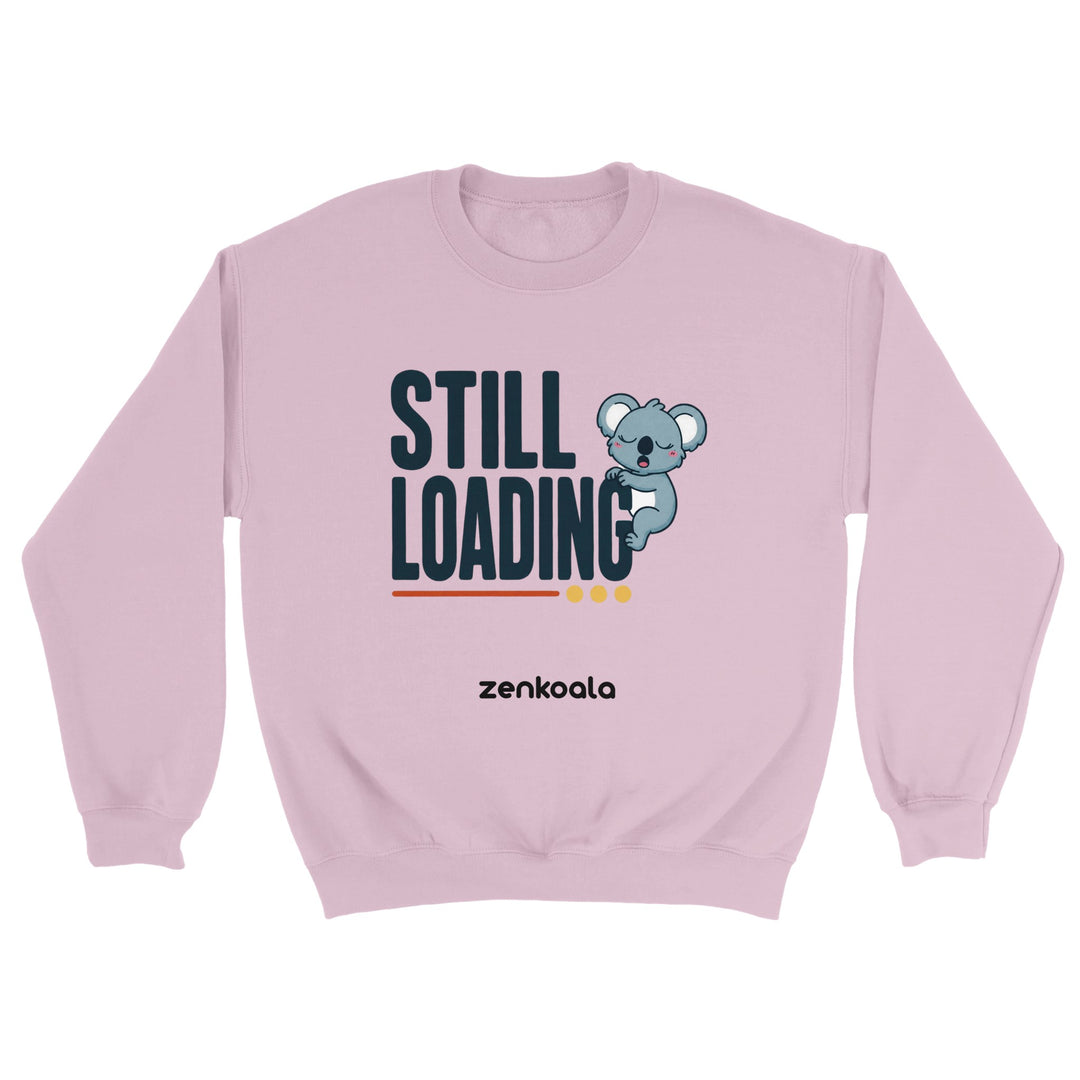 Still Loading Koala feel-good sweatshirt in light pink — Zen Koala Australia