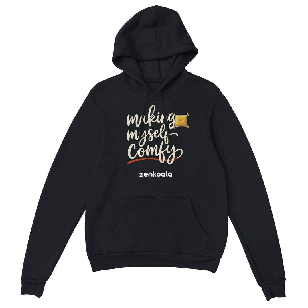 Making Myself Comfy feel-good hoodie in Black — Zen Koala Australia