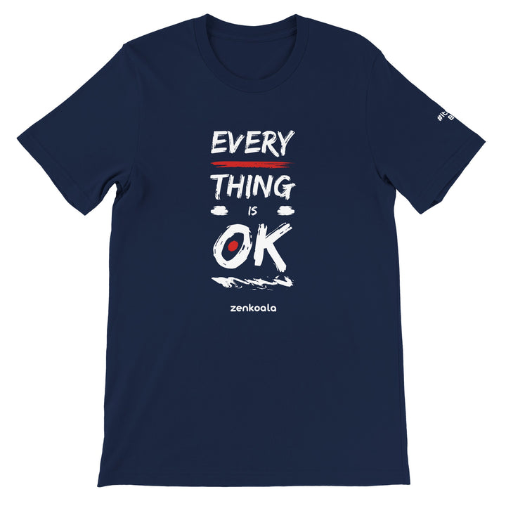 Everything is OK feel-good tee in navy, Zen Koala Australia