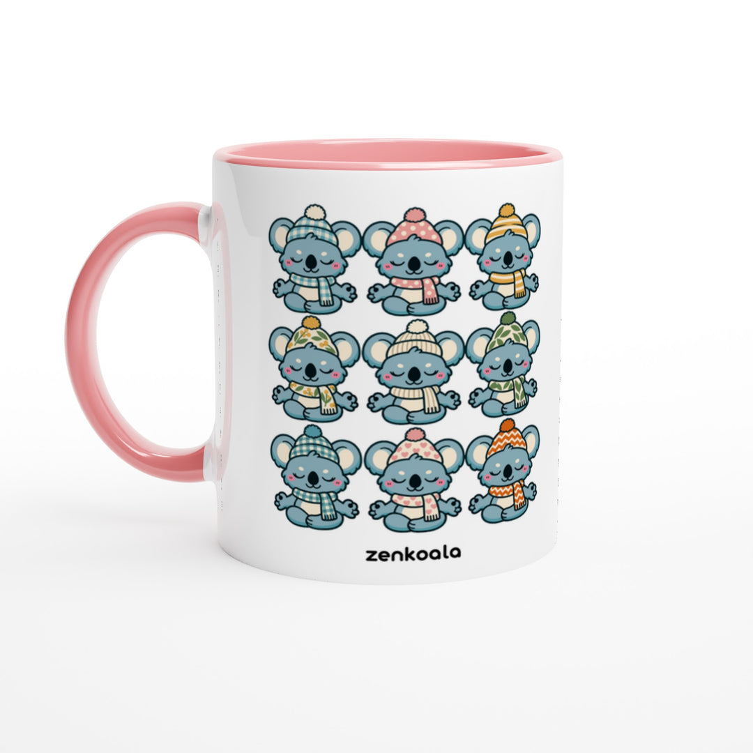 Koala Beanie Club feel-good mug: nine koalas in beanies, Zen Koala Australia