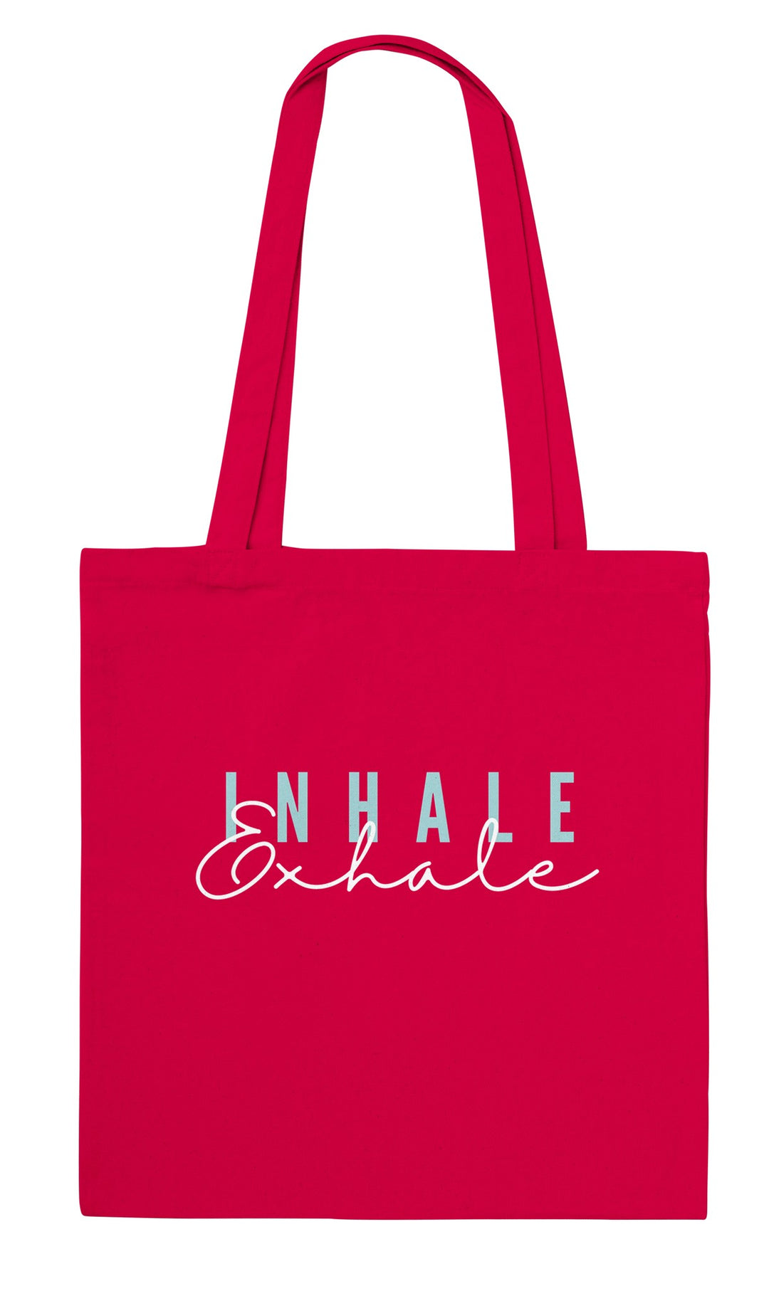 Exhale feel-good tote bag in red, Zen Koala Australia