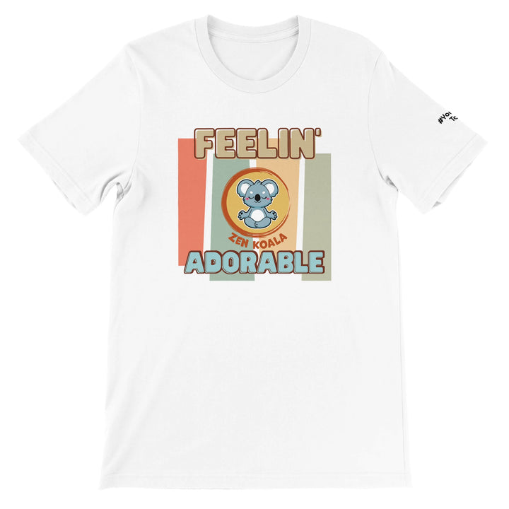 Feeling Adorable feel-good tee in white, Zen Koala Australia