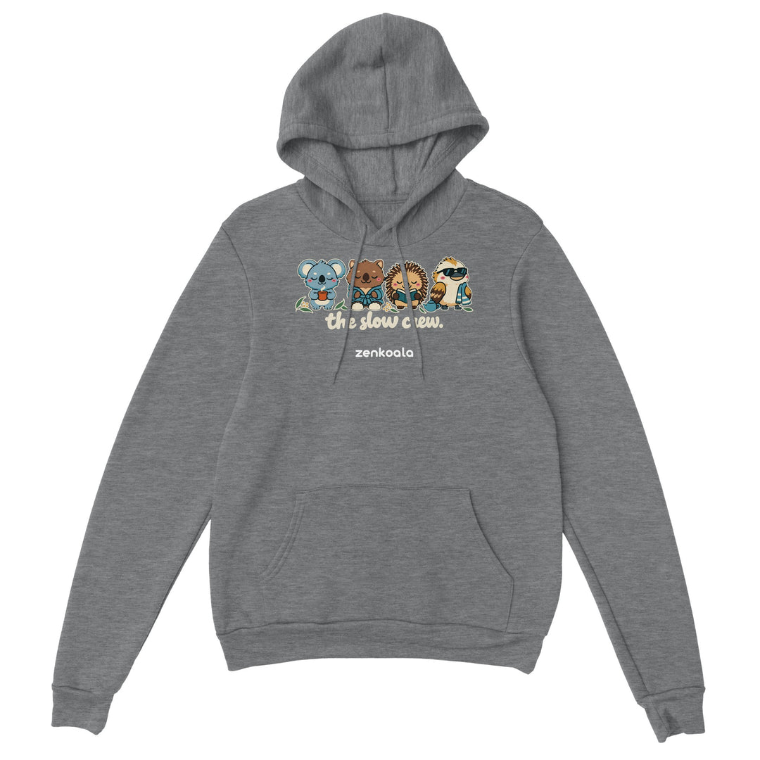 The Slow Crew feel-good hoodie in sport grey, Zen Koala Australia
