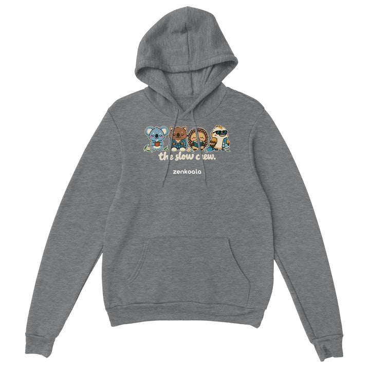 The Slow Crew feel-good hoodie in sport grey, Zen Koala Australia