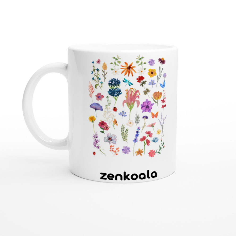 Stay Wild mug in all white, Zen Koala Australia