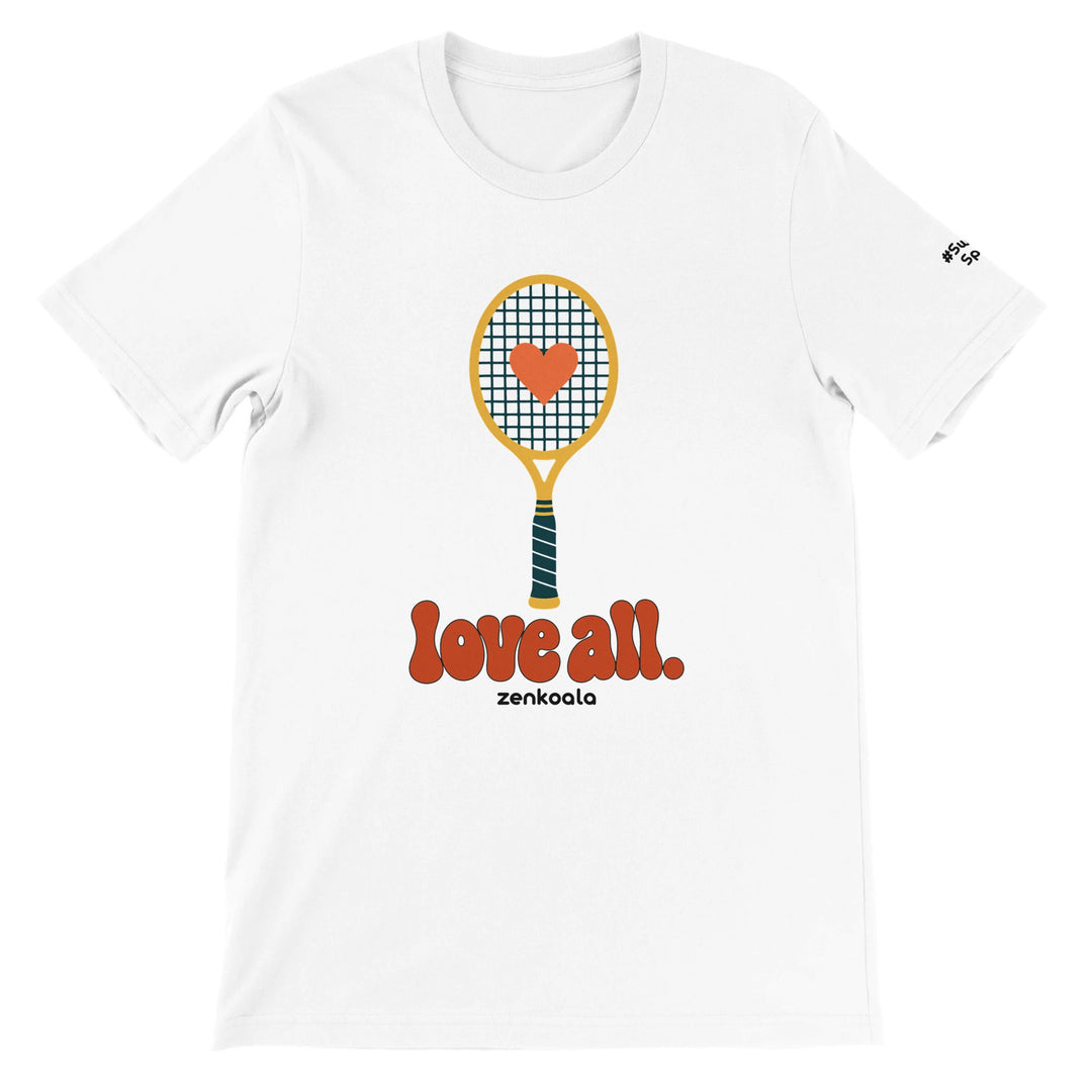 Love All feel-good tee in white, Zen Koala Australia