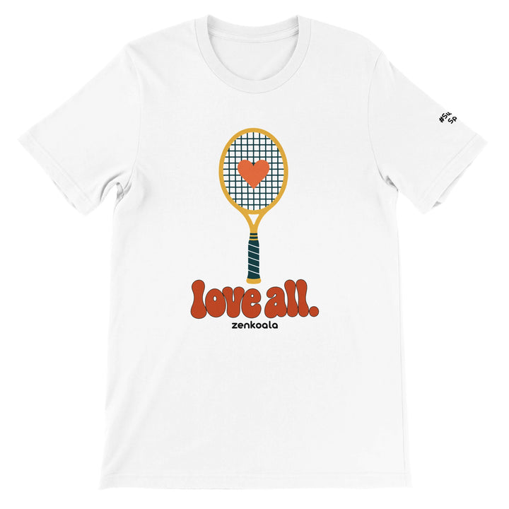 Love All feel-good tee in white, Zen Koala Australia
