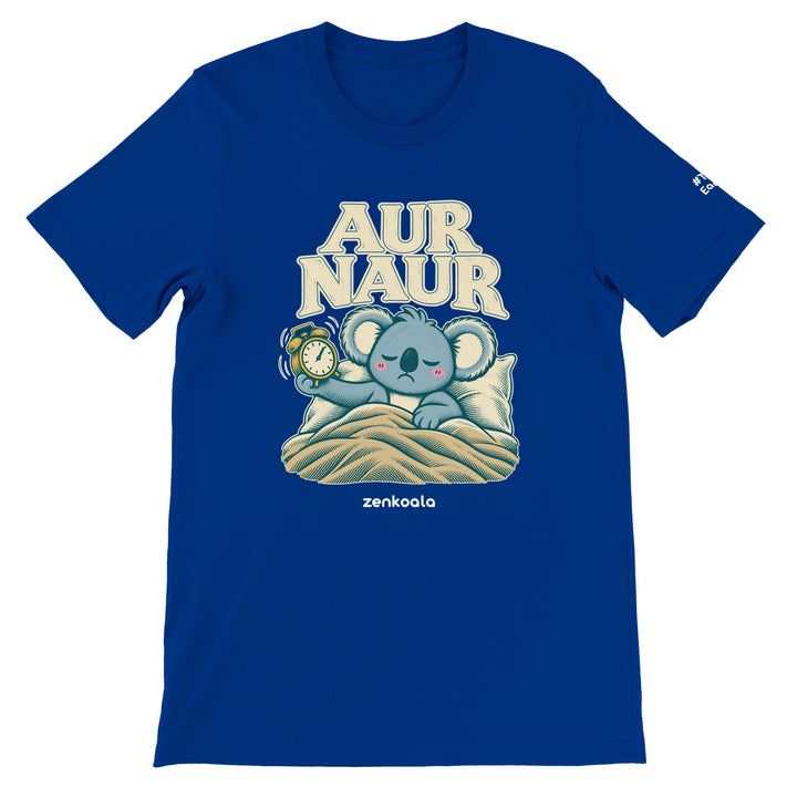 Aur Naur feel-good tee in true royal, Zen Koala Australia