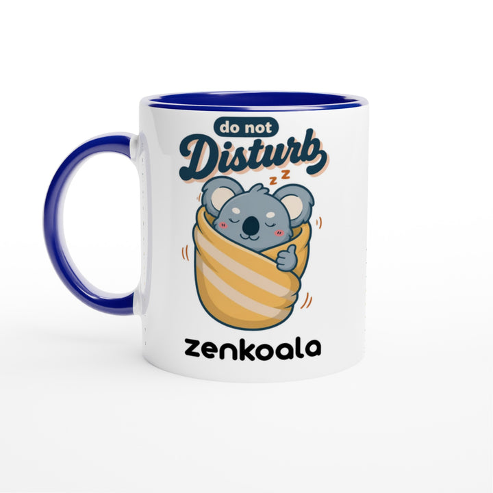 Do Not Disturb Koala feel-good mug, blue inside — Zen Koala Australia