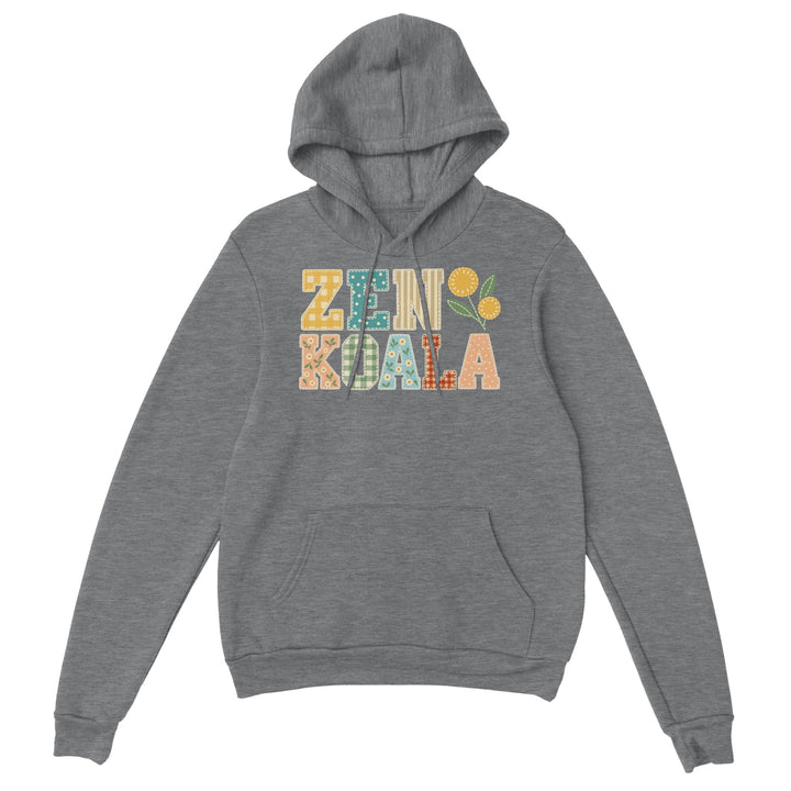 Zen Koala Faux Patchwork feel-good hoodie in sport grey, Zen Koala Australia