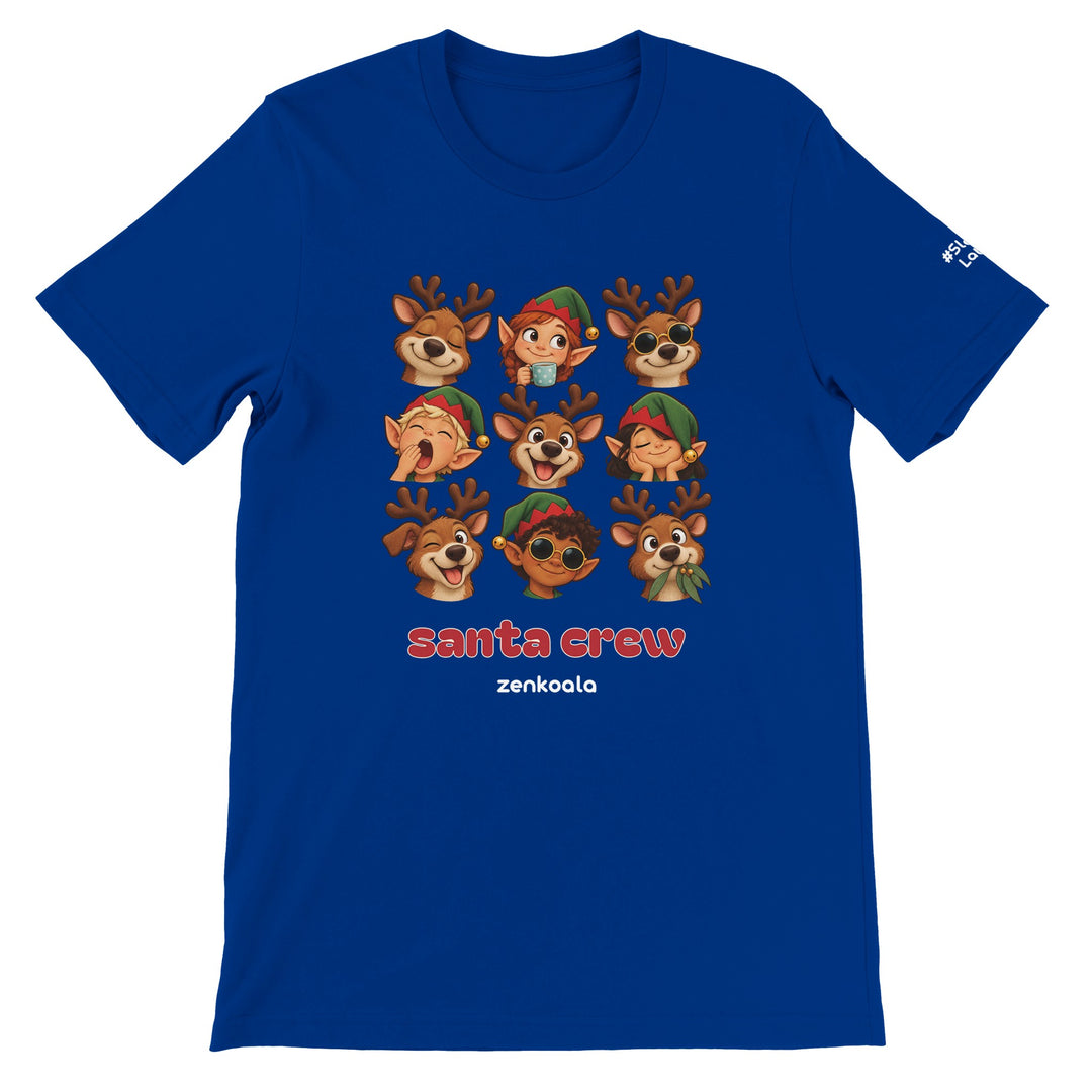Santa Crew feel-good tee in true royal, Zen Koala Australia
