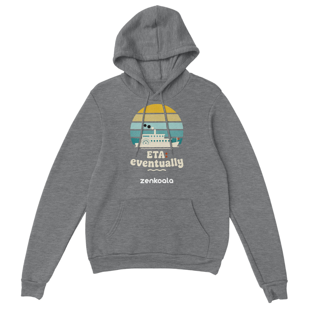 ETA Eventually feel-good hoodie in Sport Grey — Zen Koala Australia