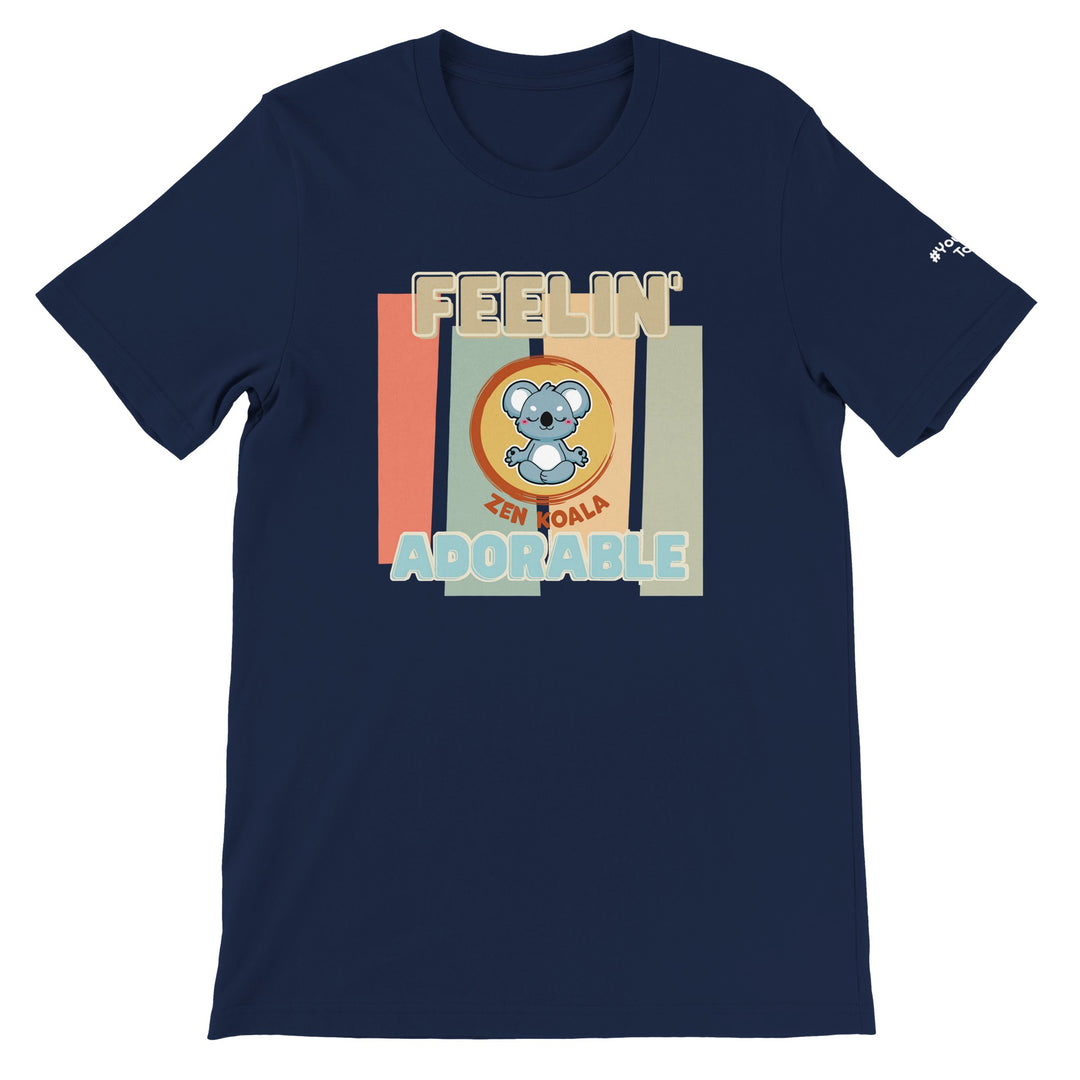 Feeling Adorable feel-good tee in navy, Zen Koala Australia