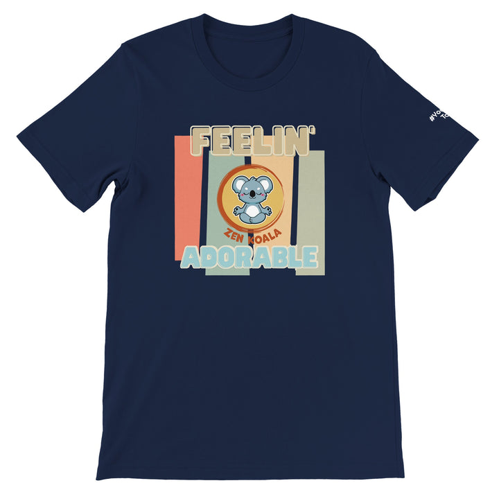 Feeling Adorable feel-good tee in navy, Zen Koala Australia