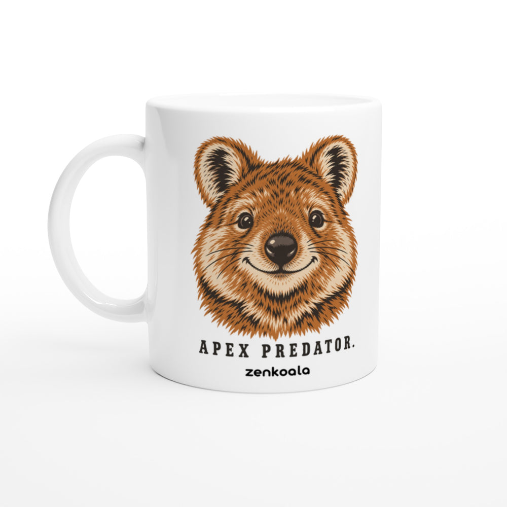 Apex Predator mug in all white, Zen Koala Australia