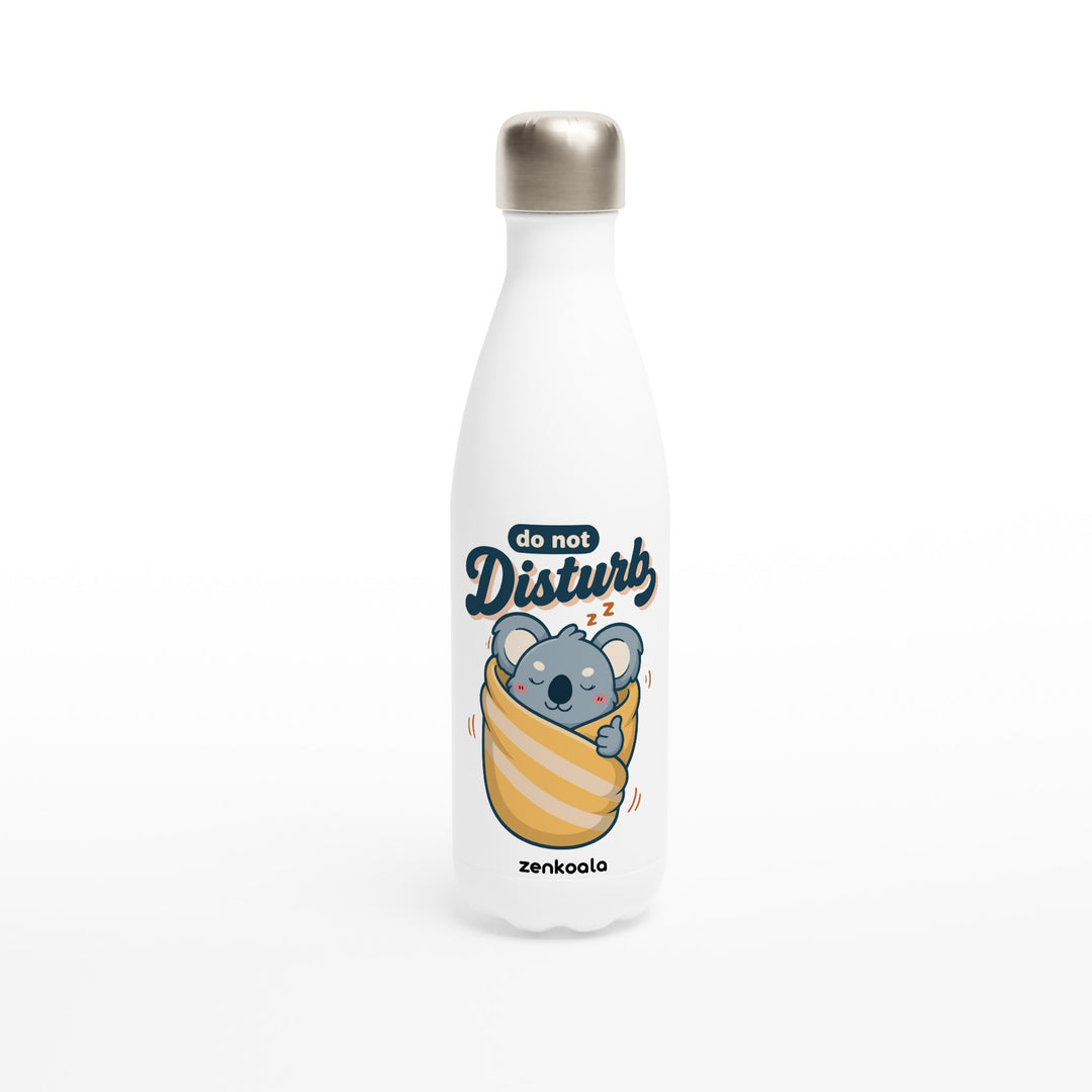 Do Not Disturb Koala feel-good water bottle: a koala wrapped up in a cosy blanket, Zen Koala Australia