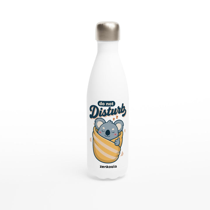 Do Not Disturb Koala feel-good water bottle: a koala wrapped up in a cosy blanket, Zen Koala Australia