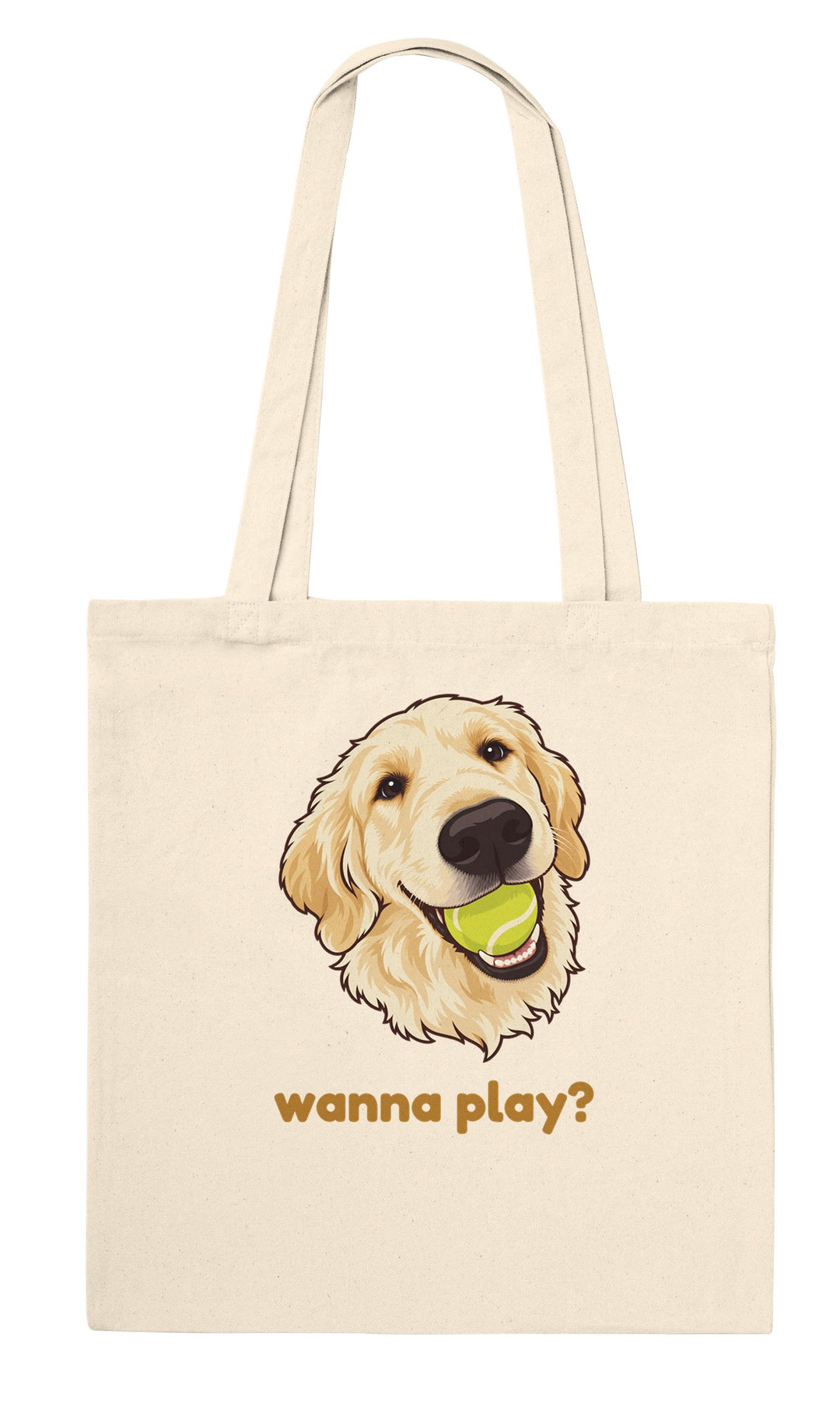 Wanna Play? feel-good tote bag in natural, Zen Koala Australia
