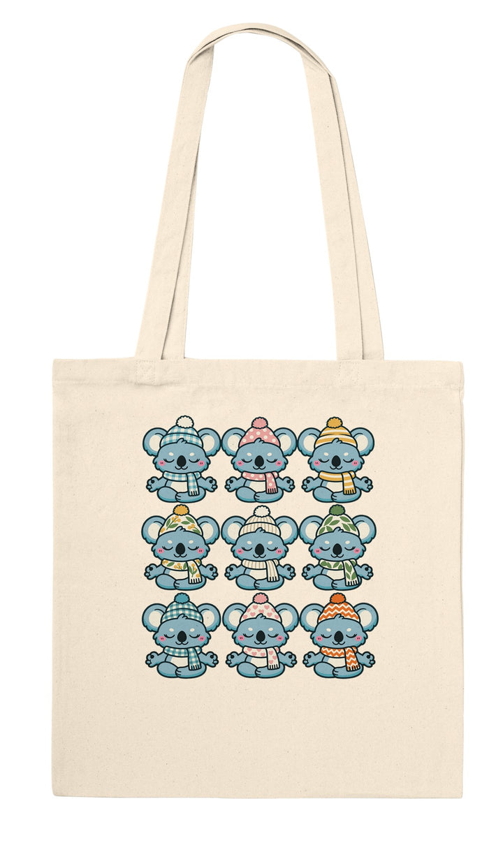 Koala Beanie Club feel-good tote bag in natural, Zen Koala Australia