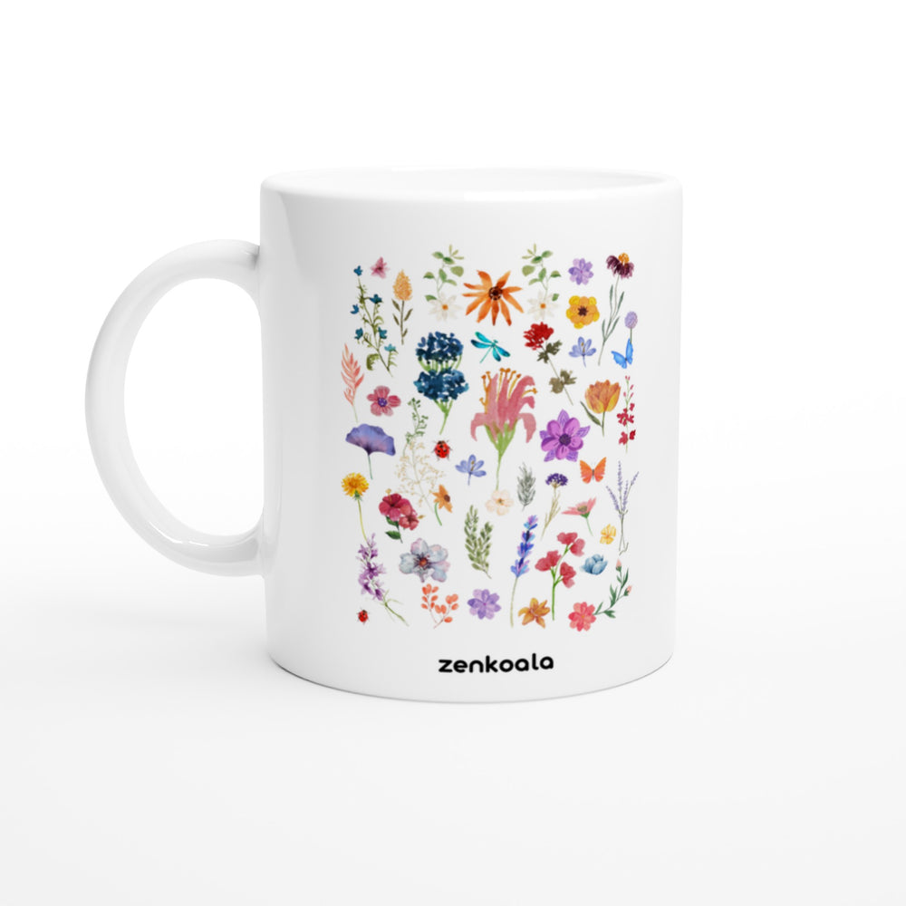 Stay Wild mug in all white, Zen Koala Australia