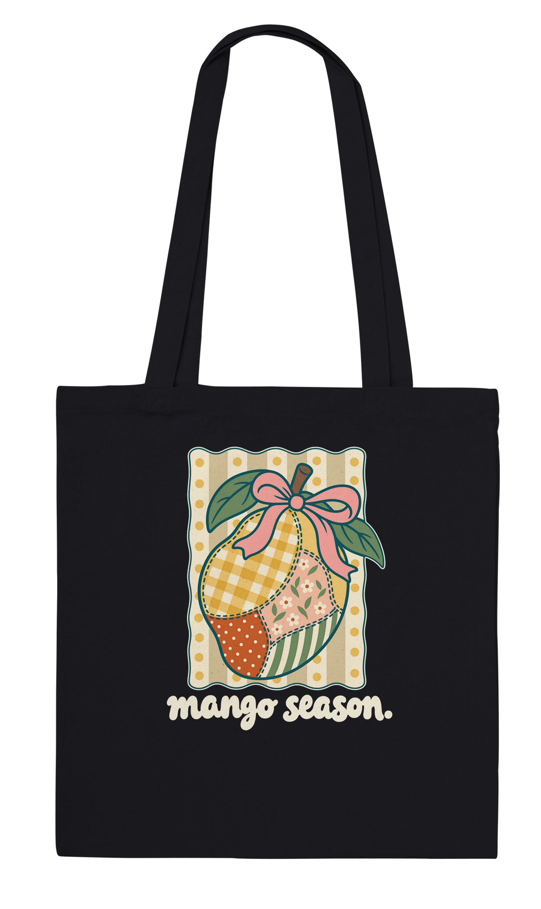 Mango Season feel-good tote bag in black, Zen Koala Australia